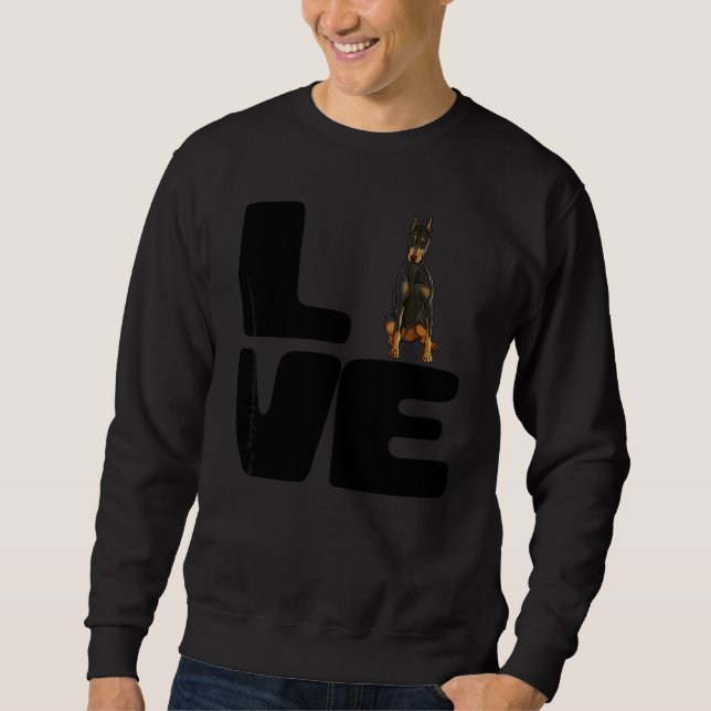Moletom Amo meu cachorro Doberman Pinscher (Frente)