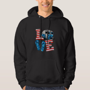 Moletom Amor Acampando Sacudir de Bandeira Americano Flop 