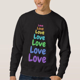 Moletom Amor, Amor, Amar o Arco-Íris