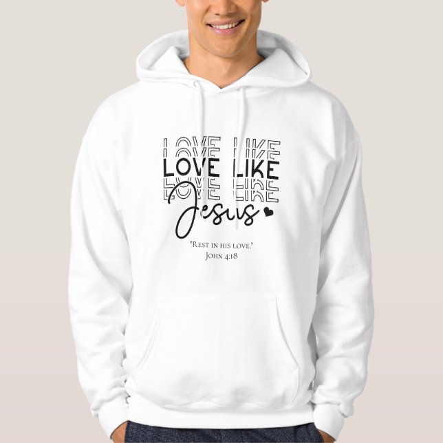 Moletom Amor Como Jesus Bíblia Cristão (Frente)