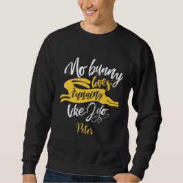Moletom Amor Corrida Bunny Amarelo Motivação Tipografia