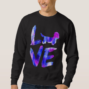 Moletom Amor Dandie Dinmont Terrier Watercolor Blue Cog Mo