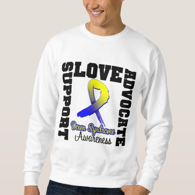 Moletom Amor do advogado do apoio de Síndrome de Down (Frente)