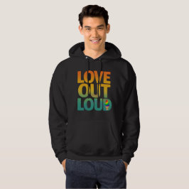 Moletom Amor em Voz Alta Tipografia Retro Orgulho Design