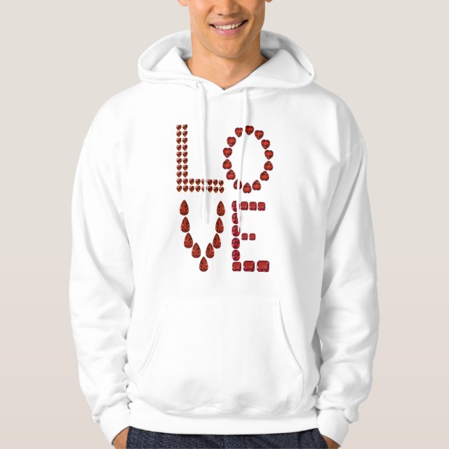 Moletom Amor - Ruby Gemstone Lettering (Frente)