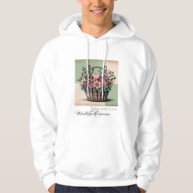 Moletom Amor Sustentável, Charme Vintage (Frente)