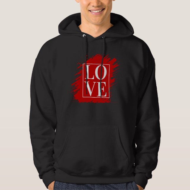 MOLETOM AMOR TIPOGRAFIA BRANCA ARTE VERMELHA (Frente)