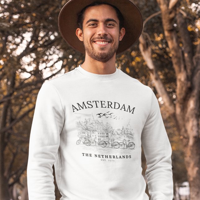Moletom Amsterdam Cute Vintage Landscape (Criador carregado)