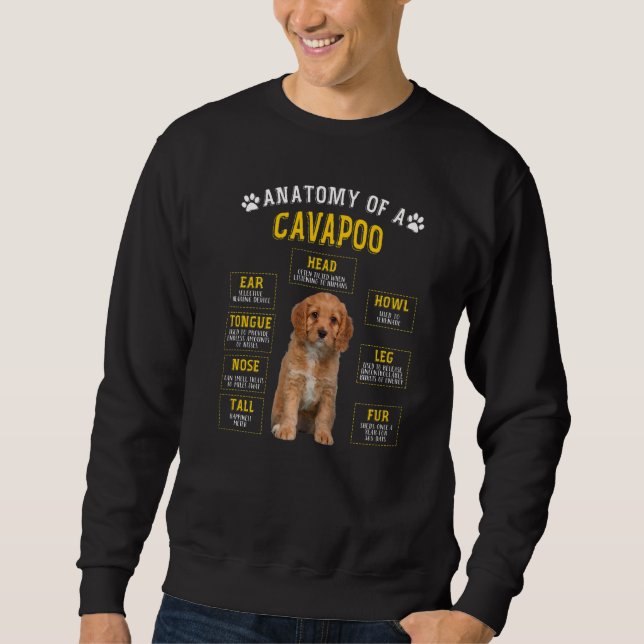 Moletom Anatomia Cavapoo Para Homens (Frente)