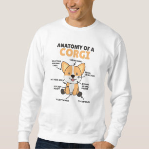 Moletom Anatomia De Corgi Cute Cães Engraçados