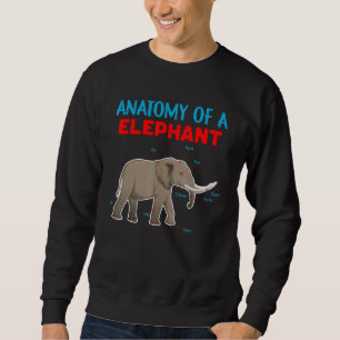 Moletom Anatomia De Elefante Gráfico Educacional