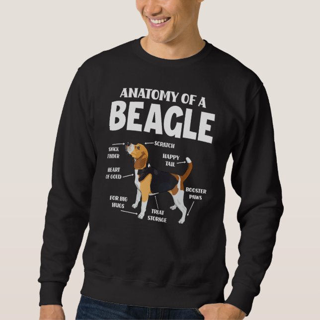 Moletom Anatomia de um beagle - Presente De Sobremesa Engr (Frente)