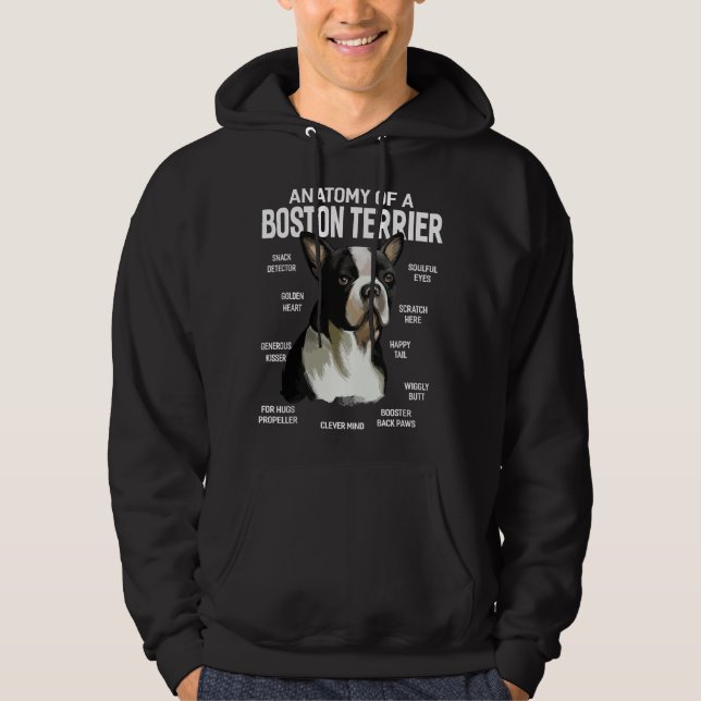 Moletom Anatomia de um Cachorro Boston Terrier Presente Di (Frente)