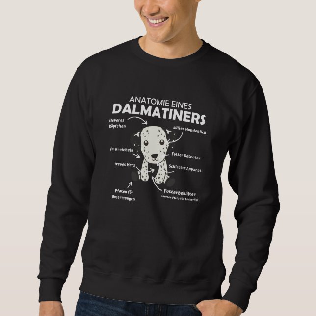 Moletom Anatomia De Um Cachorro Dalmático Doce Engraçado (Frente)