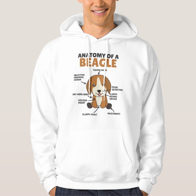 Moletom Anatomia De Um Cachorro De Beagle Cute Cachorros (Frente)