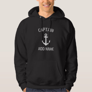 Moletom Com Capuz Âncora náutica azul marinho do capitão do navio pe
