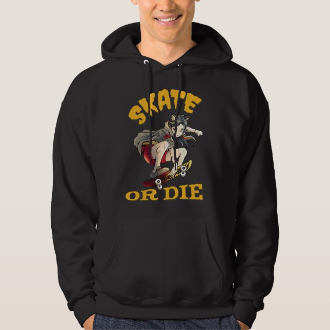 Moletom Andar de skate ou morrer Garota Skatista (Frente)