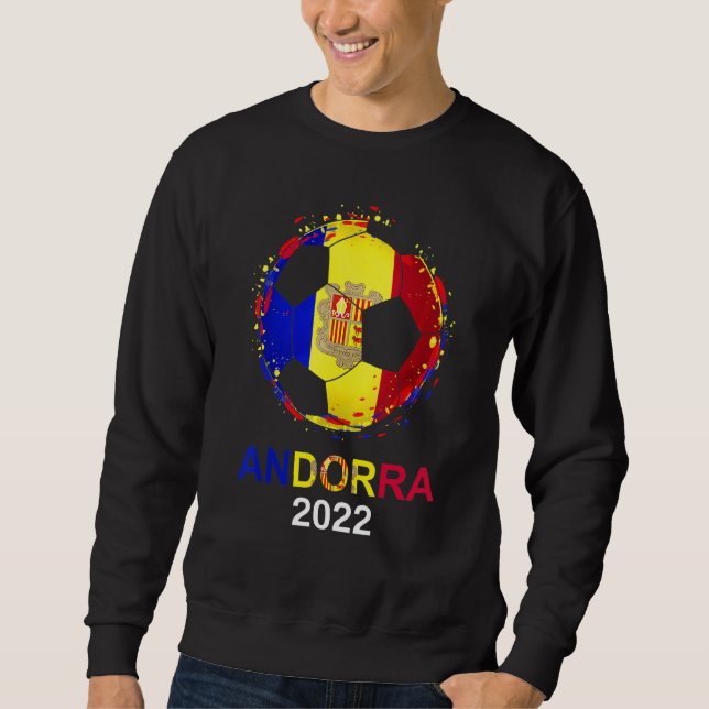 Moletom Andorra Flag 2022 Apoiante Equipe A de futebol de  (Frente)