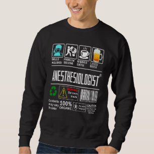Moletom Anestesiologista Fatos de Anestesiologia Café & Ab