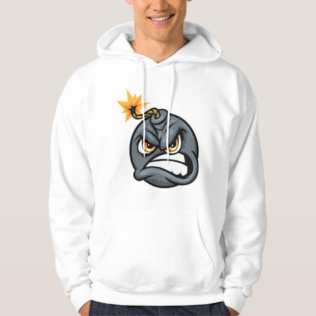 Moletom Angry Bomb Cartoon Hoodie - Grumpy Graphic  (Frente)