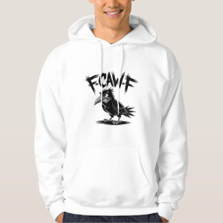 Moletom Angry Crow “F-CAW-F” – Edgy Cartoon Bird Design