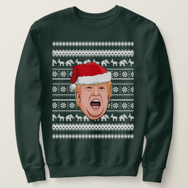 Moletom Angry Donald Trump Christmas (Frente do Design)
