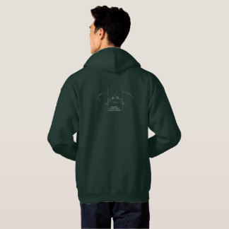 Moletom Ângulo mínimo de rotação Hoodie escuro
