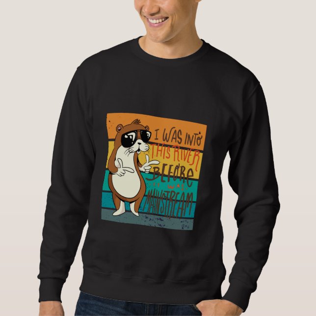 Moletom Anima de amante da natureza com hipster externo, e (Frente)