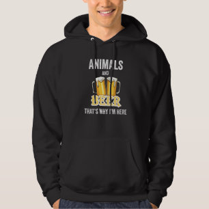 Moletom Animais E Cerveja É Por Isso Que Eu Estou Aqui