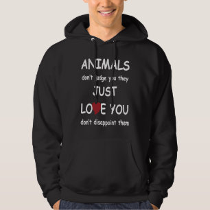 Moletom Animais não te julgam. Eles te amam