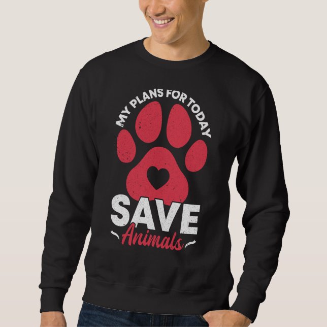 Moletom Animais Sobre Conserv De Salvamento Dos Ativistas  (Frente)