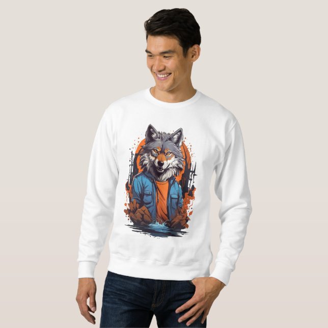 Moletom Animal Lobo Selvagem (Frente Completa)