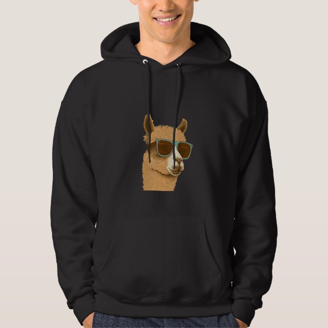 Moletom Animals Graphic  Alpaca Wearing Sunglasses 2 (Frente)
