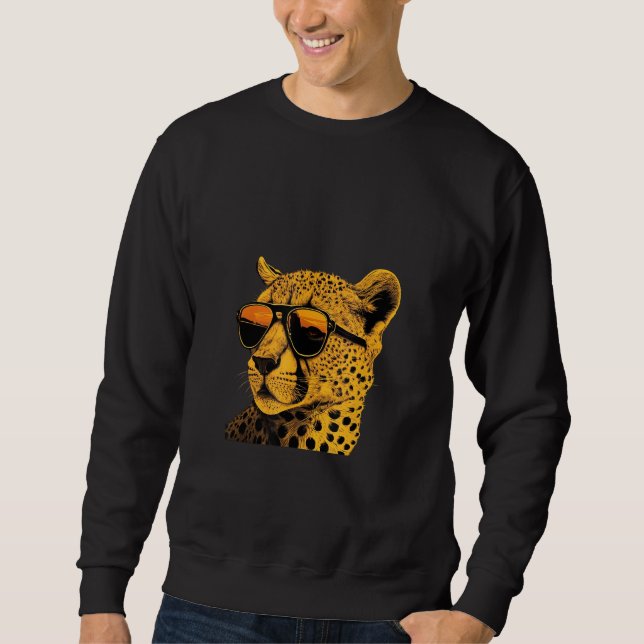 Moletom Animals Graphic  Cheetah Wearing Sunglasses 2 (Frente)
