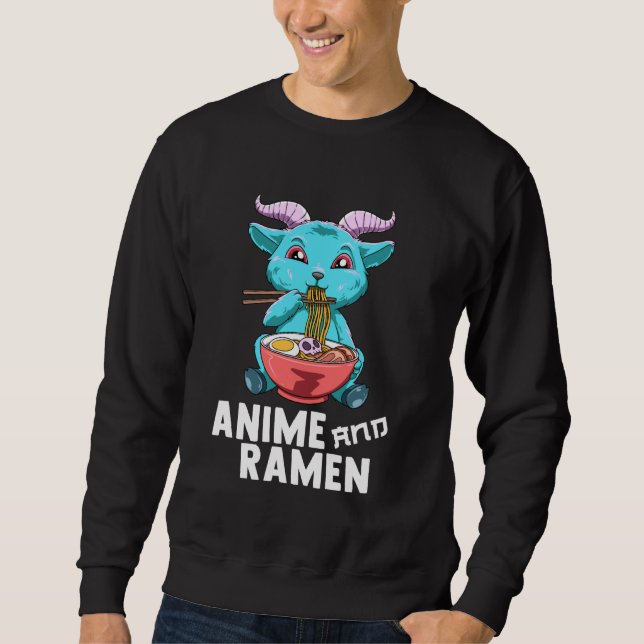 Moletom Anime and Ramen Aesthetic Ramen Baphomet (Frente)