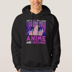Moletom Anime Engraçada Menina Apenas Uma Menina Que Ama A