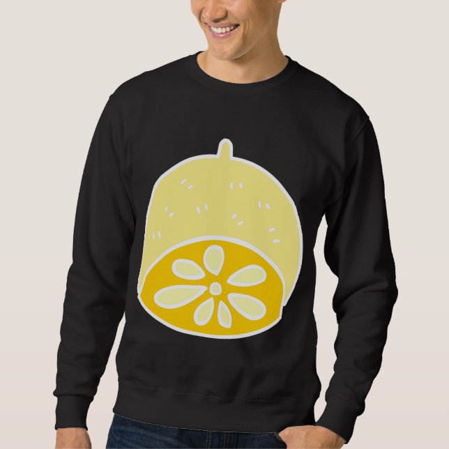 Moletom Anime Kawaii, Comida de limão-branco-amarelo (Frente)