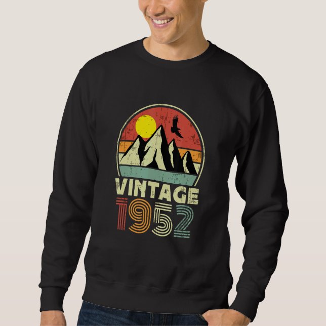 Moletom Aniversário de 1952 Vintage (Frente)