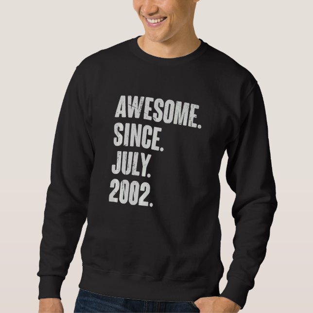 Moletom Aniversário de 20 anos de 20 desde julho de 2000 (Frente)