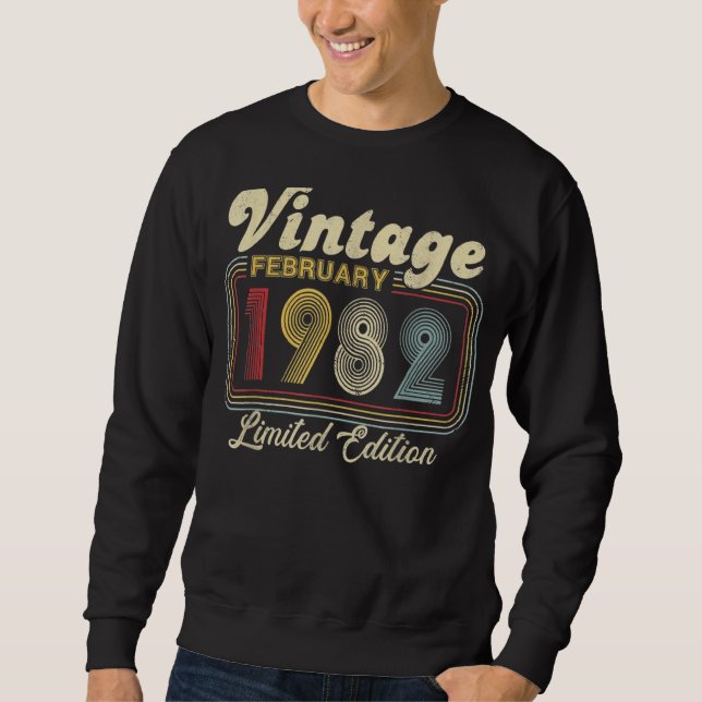 Moletom Aniversário de 40 anos de fevereiro de 1982 (Frente)