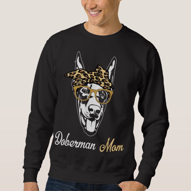 Moletom Aniversário e Dia de as mães Gift-Doberman Mãe (Frente)