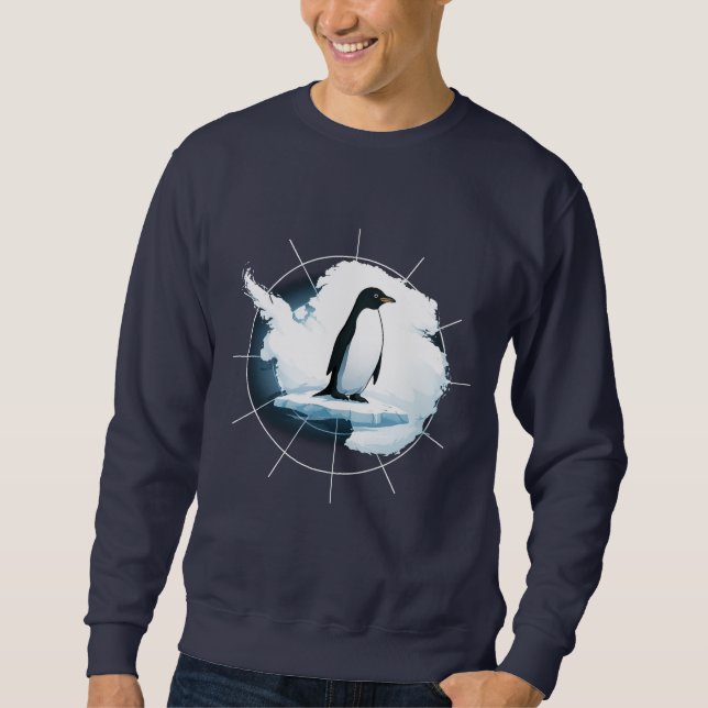 Moletom Antarctica Penguin Emblem – Polar Explorer Design (Frente)