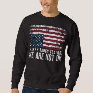 Moletom Anti Trump Flag Design Whiskey Tango Foxtrot