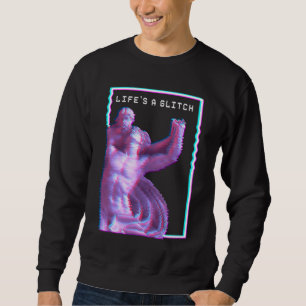 Moletom Antiga Estátua grega estética Vaporwave reluzent