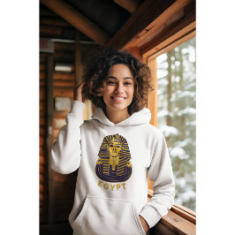 Moletom Antigo Egito Rei Tutankhamun Hoodie Histórico