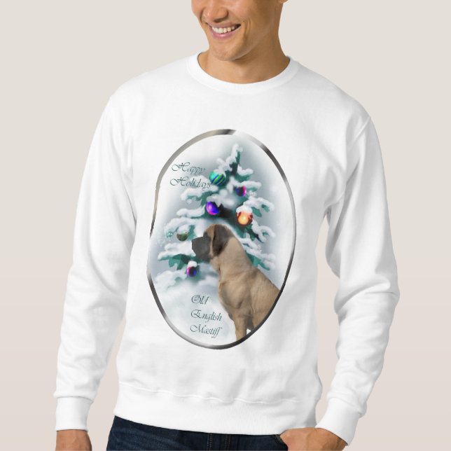 Moletom Antigos presentes de Natal para Mastiff Inglês (Frente)