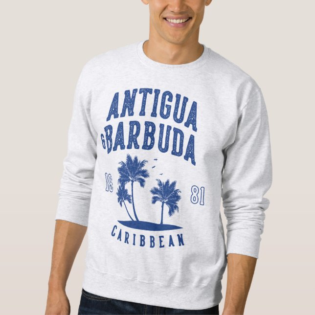 Moletom Antigua e Barbuda Palmeira do Caribe (Frente)