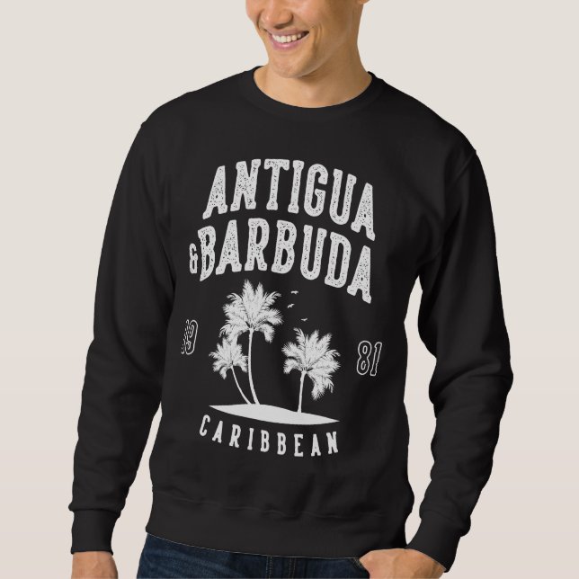 Moletom Antigua e Barbuda Palmeira do Caribe (Frente)