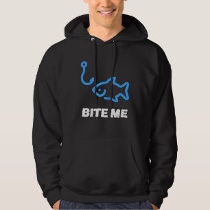 Moletom Anzol Bite Me Para Qualquer Rei da Pesca