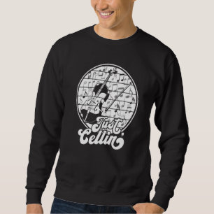 Moletom Apenas Cellin Retro Cello Cellist Musical Orchestr